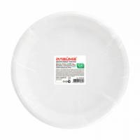 Одноразовые тарелки Laima стандарт плоские, КОМПЛЕКТ 100шт, пластик, d=220мм