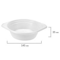 Одноразовые тарелки суповые Laima бюджет, 100шт, пластик, 0,5л. для холодный и горячих продуктов