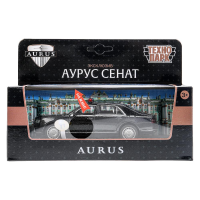 Машина металлическая инерционная Технопарк  АУРУС СЕНАТ (13,5 см, свет-звук)  черная