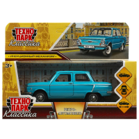 Машина металлическая инерционная Технопарк ретро-модель 12 см, голубая