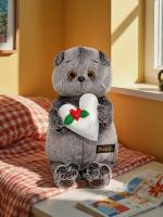 Мягкая игрушка Budi Basa Кот Басик с весенним сердцем