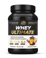 Протеин Prime Kraft Whey Ultimate со вкусом «Черничный маффин», банка 900г