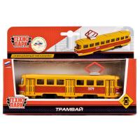 Технопарк, Модель металлическая ТРАМВАЙ  (16,5 см, инерция, двери), SB-16-66WB