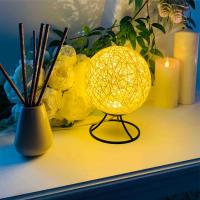 Apeyron Ночник светодиодный из ротанга 220V 2W 6 диодов 3200K 200lm 15x15x18см белый 12-83