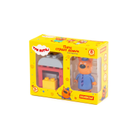 Конструктор Полесье серия Макси - Три кота. Папа строит домик (8 эл., в коробке) 67392