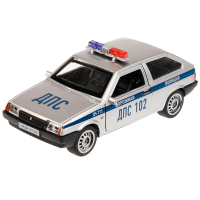 Машинка металлическая инерционная Технопарк Lada-2108 Спутник, полиция 12 см.