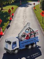 Машинка металлическая инерционная Технопарк, KAMAZ эвакуатор, 12см + скорая 7,5 см 