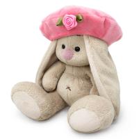 Мягкая игрушка Basik&Co Зайка Ми в берете с розочкой (малыш)