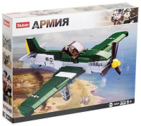 Конструктор Sluban Армия: Военный самолёт P51D с фигуркой (323 дет)