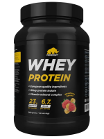 Протеин сывороточный PRIMEKRAFT Whey Protein, Клубника-банан, банка 900 г. 