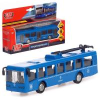 Технопарк, Машина металлическая - МЕТРОПОЛИТЕН ТРОЛЛЕЙБУС (16,5 см, инерц., синий,) SB-16-65-WB(20-1)