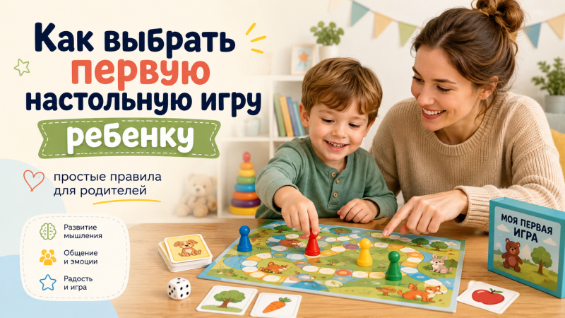 Как выбрать первую настольную игру ребенку: простые правила для родителей