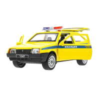 Машинка металлическая инерционная Технопарк Lada-2108 Спутник, полиция 12 см.