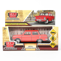 Машина металлическая инерционная Технопарк ретро-модель 12 см, красная