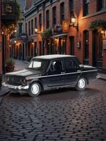 Машинка металлическая инерционная Технопарк свет-звук ВАЗ-2106 ЖИГУЛИ 12 см, черная