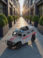 Машинка металлическая инерционная Технопарк, ГАЗ ТИГР РОСГВАРДИЯ,  13 см