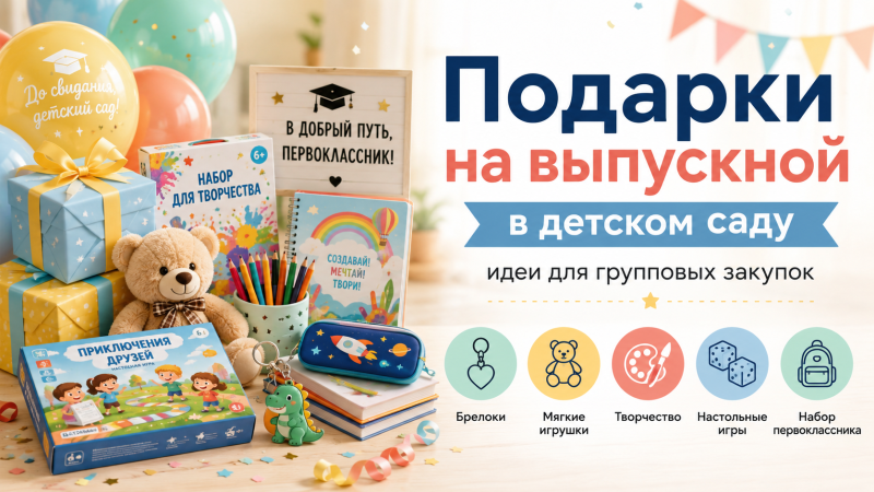 Подарки на выпускной в детском саду: идеи для групповых закупок