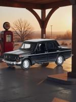 Машинка металлическая инерционная Технопарк  ВАЗ-2106 ЖИГУЛИ 12 см, черная