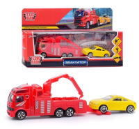 Машина Эвакуатор, Технопарк, металлическая с подвижными деталями 11,5 см