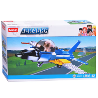 Конструктор самолет истребитель, Sluban с фигуркой, серия Авиация, M38-B0667C