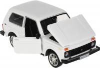 Технопарк, Модель мет. LADA 4х4 (17 см, свет-звук, капот, багажник, инерция, белая), VAZ-21214-W