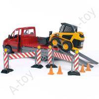 MB Sprinter грузовик с погрузчиком CAT и набором дор. знаков (подходит модуль со звуком и светом Н"