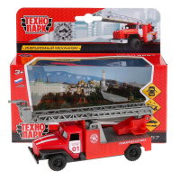 Машинка коллекционная металлическая ТехноПарк Урал пожарная, 12 см, инерционная, в коробке
