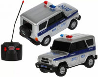 Технопарк, Полицейская Машинка на радиоуправлении - УАЗ Hunter, 18см, HUNTER-18L-POL-GY