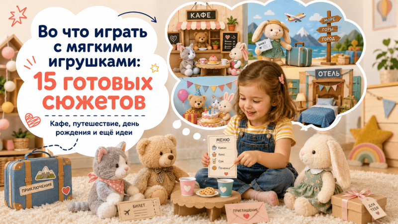 Во что играть с мягкими игрушками