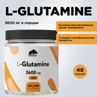 Глютамин Prime-Kraft L-Glutamine 3600 мг 240 капсул