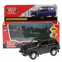 Машинка металлическая инерционная Технопарк Lada 4x4 12 см. черная