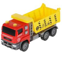 Технопарк, Модель пластиковая - Самосвал Камаз (17 см, свет-звук), KAMDUMP-17PL-RDYE