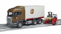 Bruder 03-581 Scania фургон UPS с погрузчиком и паллетами