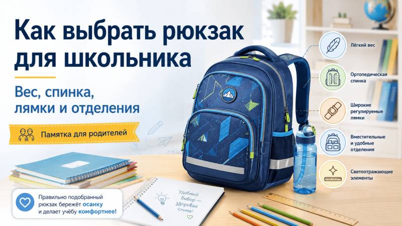 Как выбрать рюкзак для школьника: вес, спинка, лямки и отделения