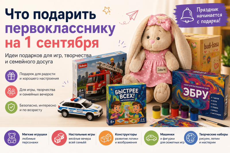 Что подарить первокласснику на 1 сентября