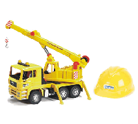 Автокран  МAN и каска желтая