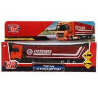 Технопарк, Модель металлическая ТЯГАЧ С ПРИЦЕПОМ (19,5 см), 1547787-R