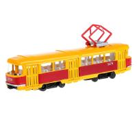 Технопарк, Металлическая модель "Трамвай" (инерционная, свет-звук), CT12-463-2