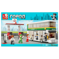 Конструктор Sluban Автобусная остановка с фигурками, 403дет.M38-B0331