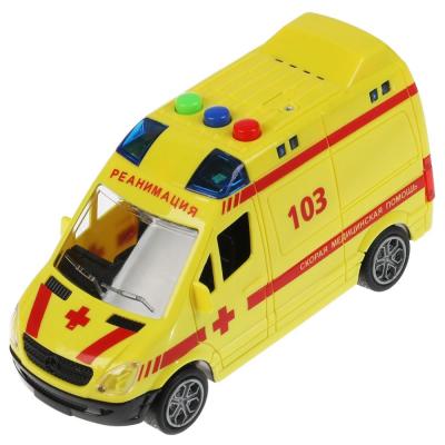 купить Технопарк, Модель пласт. MERCEDES-BENZ SPRINTER Реанимация 14,5 см, SPRINTERVAN-15PLAMB-YE