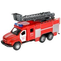 Технопарк, Пожарная машина Урал Next, металл, 16 см, URALNEXT-16-FIR