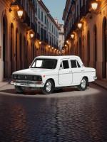 Машинка металлическая инерционная Технопарк ВАЗ-2106 Жигули, 12 см, белая