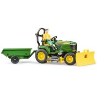 Bruder Трактор John Deere с прицепом и фигуркой 62-104