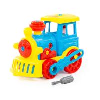 Полесье, Конструктор-транспорт "Паровоз" (48 элементов) (в сеточке), 71255