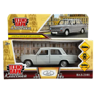 Машинка металлическая инерционная Технопарк ваз-2101  дл. 12 см,  серая