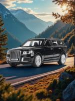 Машинка металлическая инерционная Технопарк Аурус Комендант 12,5 см, черная