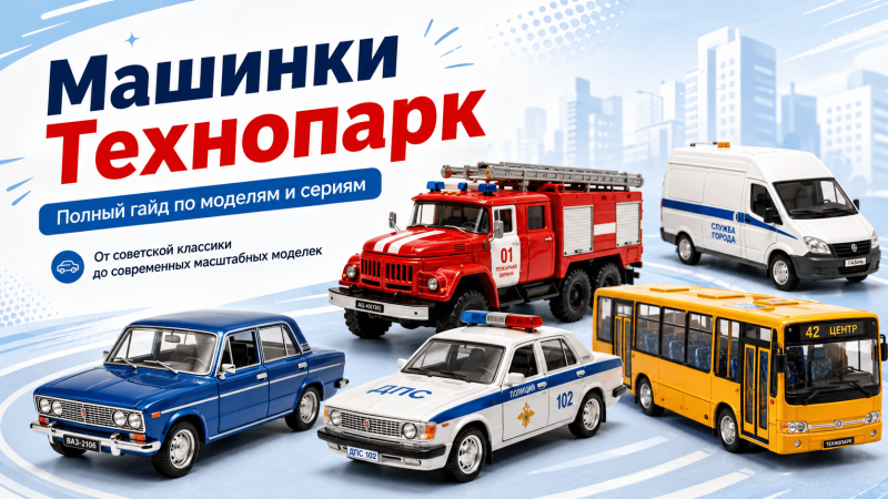 Полный гайд по машинкам Технопарк: от советской классики до современных масштабных моделек
