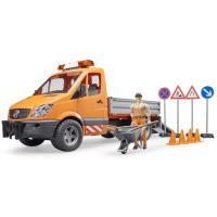 Bruder, Mercedes-Benz Sprinter дорожная служба (модуль со световыми и звуковыми эффектами, фигурка рабочего и аксессуары), 02-537