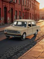 Машинка металлическая инерционная Технопарк ваз-2101,  12 см, черная