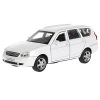 Машинка металлическая инерционная Технопарк "lada priora" 12 см, белая
